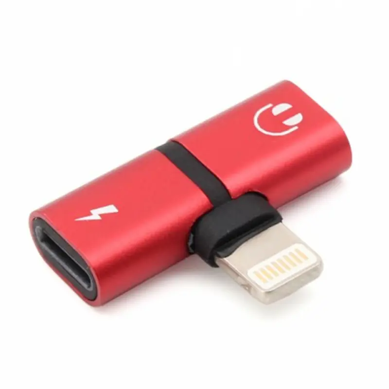 adaptador-lightning-2-em-1-vermelho-sumtek