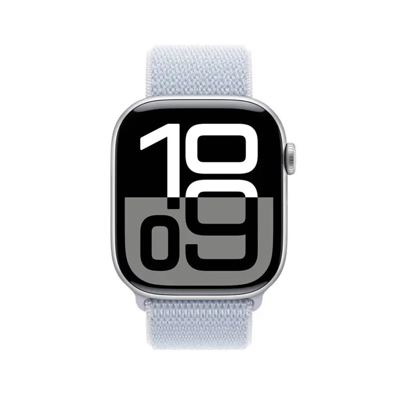 apple-watch-series-10-gps-46mm-aluminio-prateado-c-bracelete-loop-desportiva-nuvem-azul-sumtek