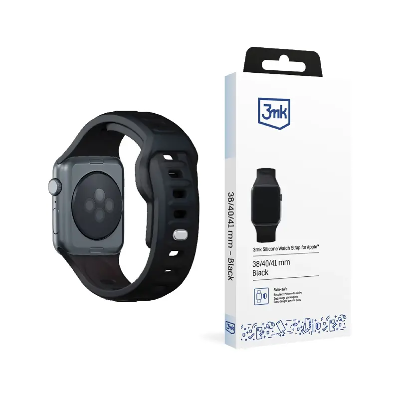 bracelete-silicone-3mk-apple-watch-384041mm-preto-sumtek