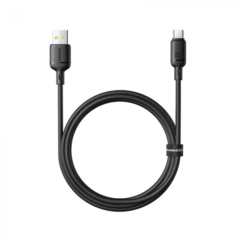 cabo-baseus-silky-series-usb-a-para-usb-c-2m-100w-preto-sumtek