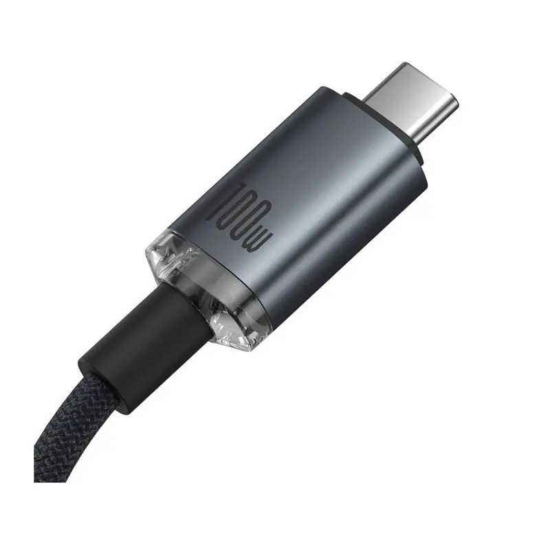 cabo-usb-c-baseus-crystal-shine-20gbpspd-100w-15m-preto-sumtek