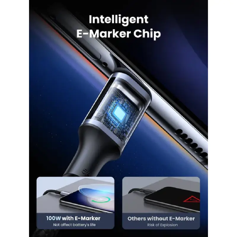 cabo-usb-c-ugreen-us316-5a-05m-preto-sumtek