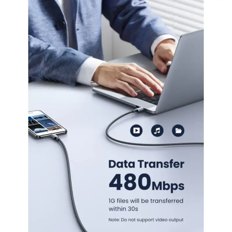 cabo-usb-c-ugreen-us316-5a-05m-preto-sumtek