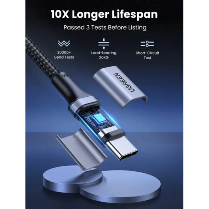 cabo-usb-c-ugreen-us316-5a-05m-preto-sumtek