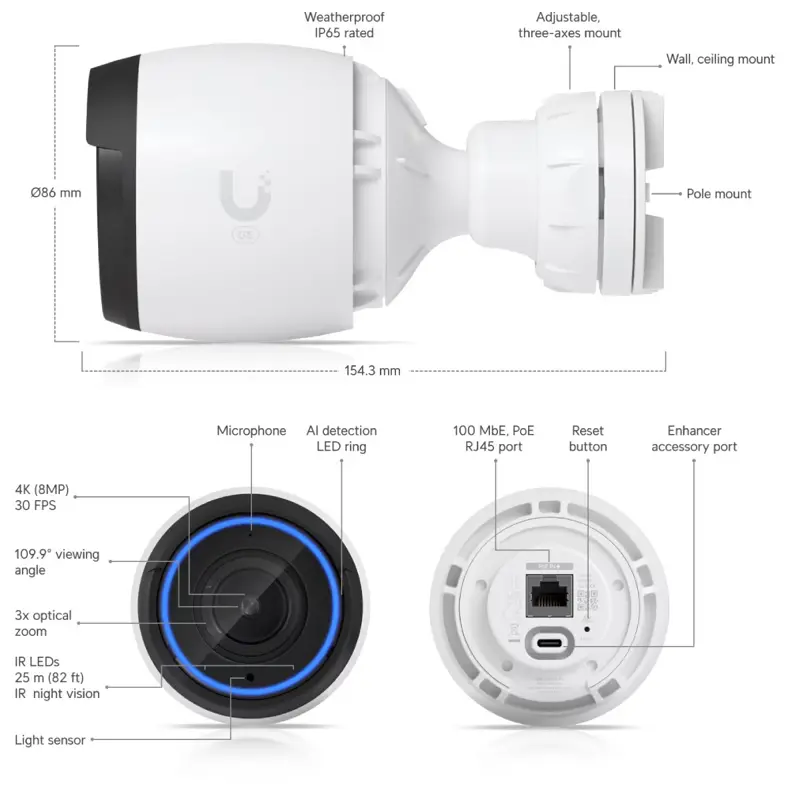 camara-de-seguranca-ubiquiti-g5-pro-bullet-poe-8mp-41-123-mm-exterior-ip65-sumtek