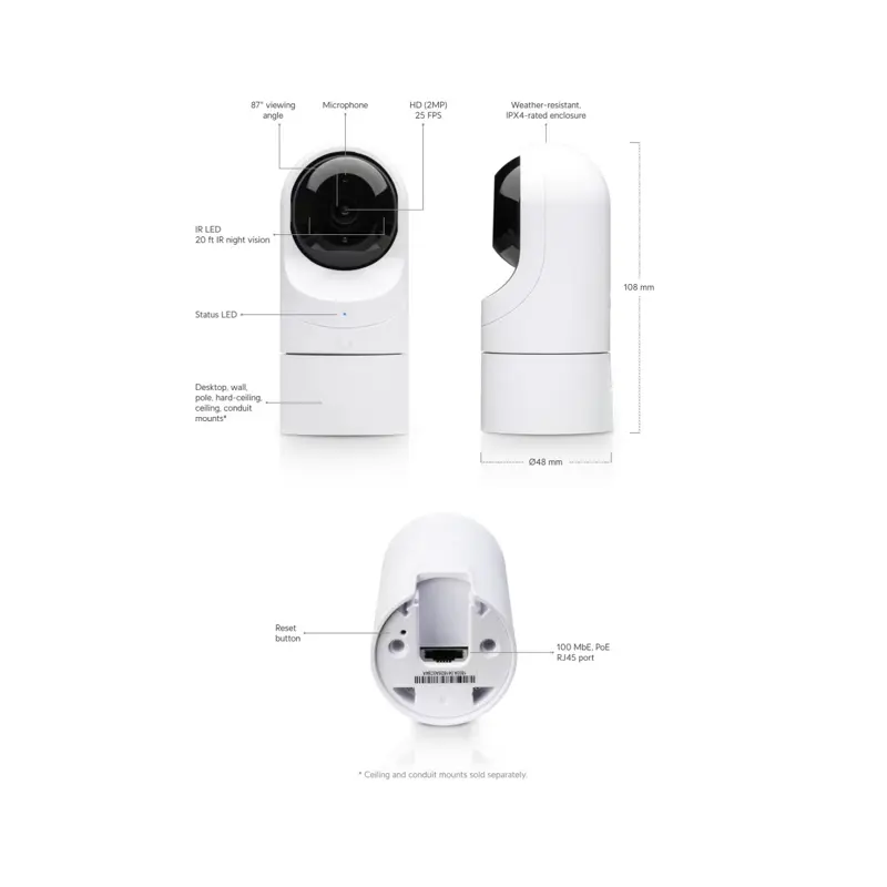 camara-de-seguranca-ubiquiti-unifi-g3-flex-branca-outdoor-indoor-uvc-g3-flex-sumtek