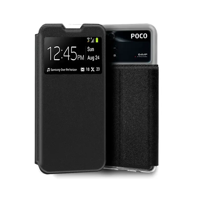 capa-flip-cover-xiaomi-poco-m4-pro-4g-preta-sumtek