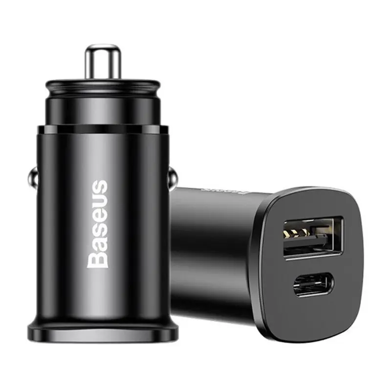carregador-de-isqueiro-baseus-square-metal-usb-e-usb-c-30w-preto-sumtek