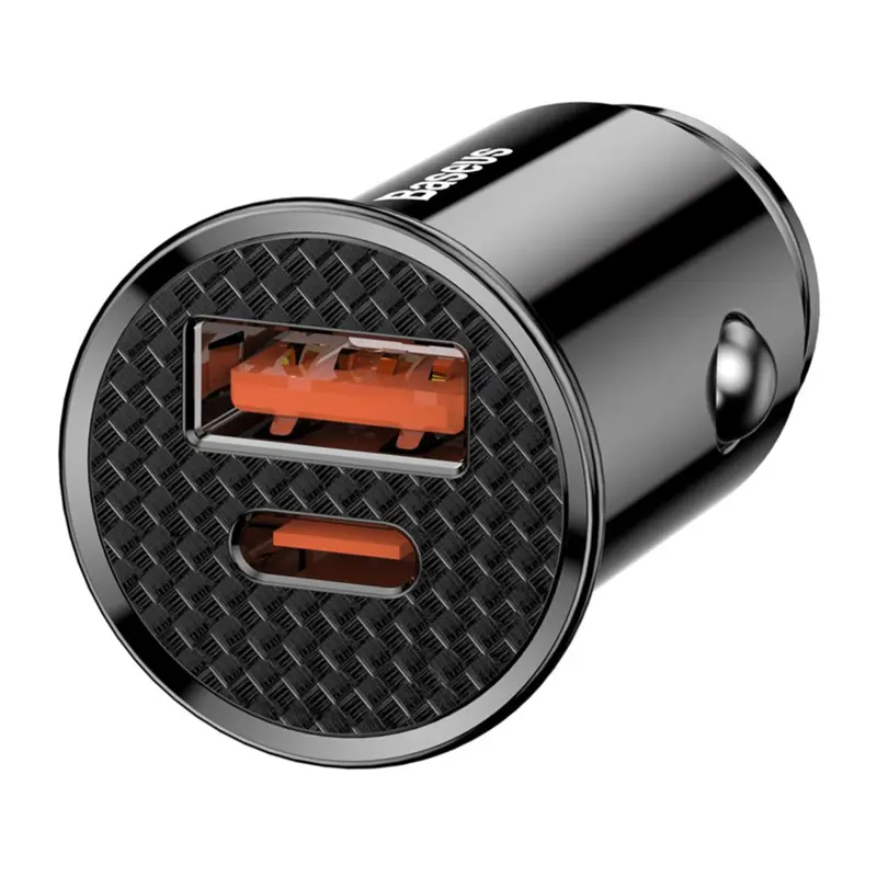 carregador-isqueiro-baseus-circular-car-charger-pd-qc40-5a-30w-preto-sumtek
