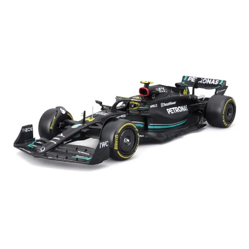 carro-miniatura-bburago-f1-mercedes-amg-w14-lewis-hamilton-44-124-sumtek