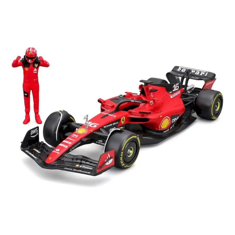 carro-miniatura-bburago-f1-scunderia-ferrari-sf23-charles-leclerc-16-124-sumtek