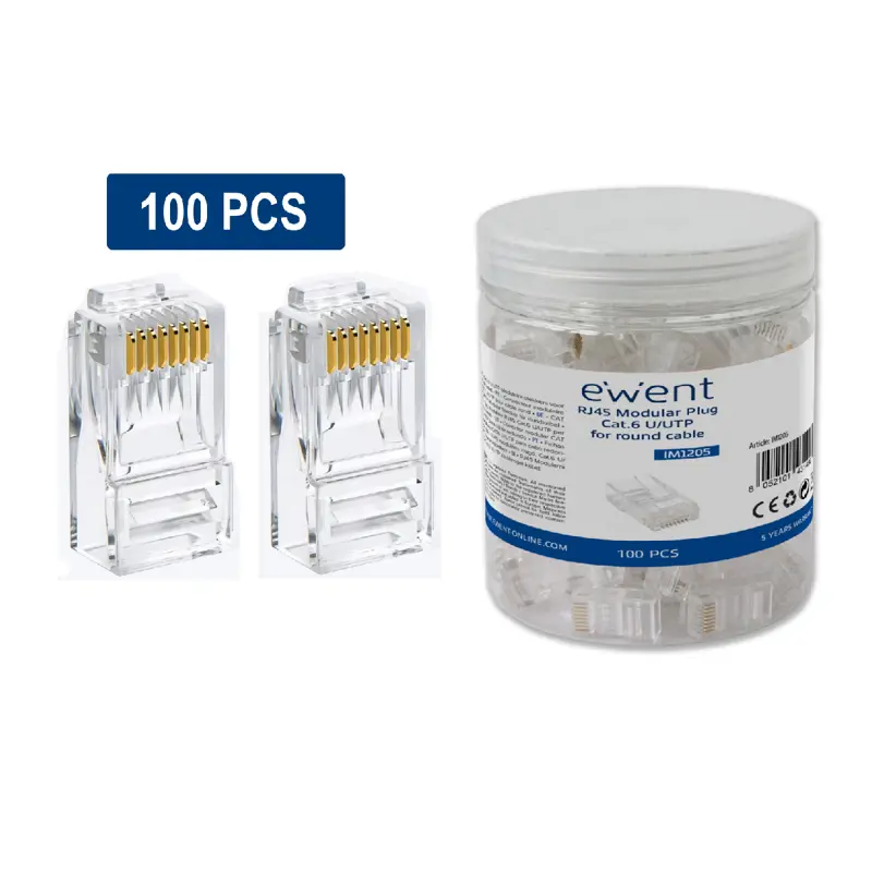 fichas-rj45-ewent-im1205-modulares-pass-through-cat6-uutp-transparentes-pack-100-sumtek