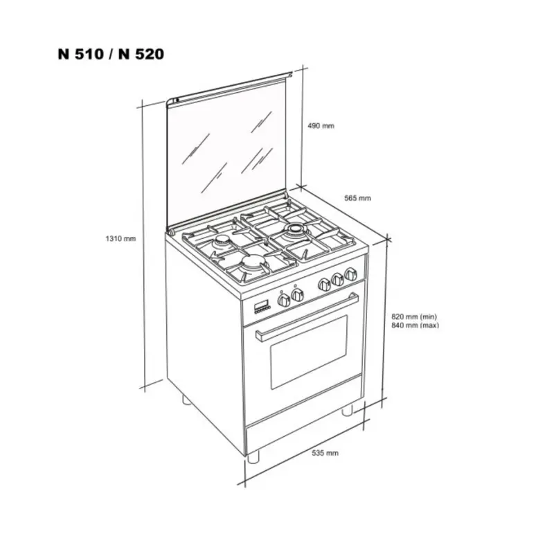 fogao-meireles-n520x-nat-55l-4-zonas-cinzento-sumtek