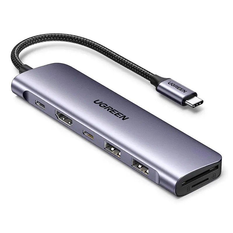 hub-ugreen-cm195-usb-c-para-hdmi-2x-usb-a-30-sdtf-pd-sumtek