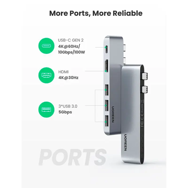 hub-ugreen-cm251-usb-c-para-usbhdmi-cinzento-sumtek