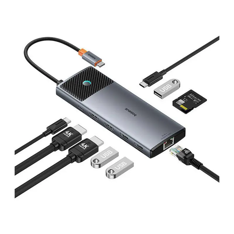 hub-usb-c-baseus-10-em-1-power-delivery-cinzento-sumtek hub-usb-c-baseus-10-em-1-power-delivery-cinzento-sumtek