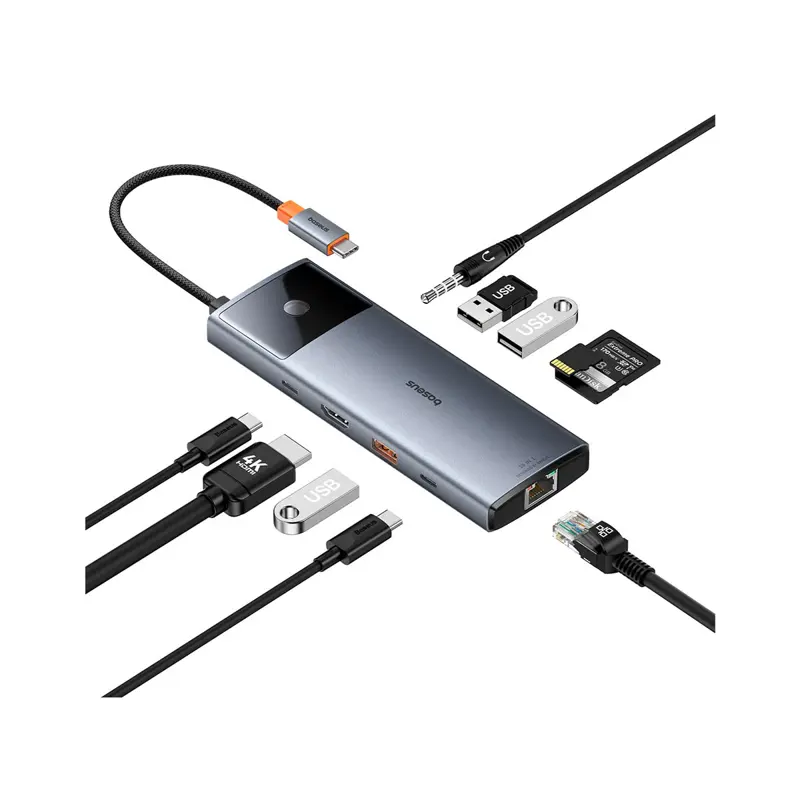 hub-usb-c-baseus-11-em-1-metal-gleam-series-cinzento-sumtek