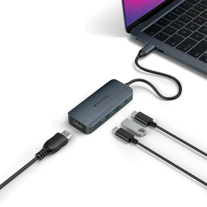 hub-usb-c-hyperdrive-ecosmart-4-em-1-c-pd-100w-azul-sumtek hub-usb-c-hyperdrive-ecosmart-4-em-1-c-pd-100w-azul-sumtek