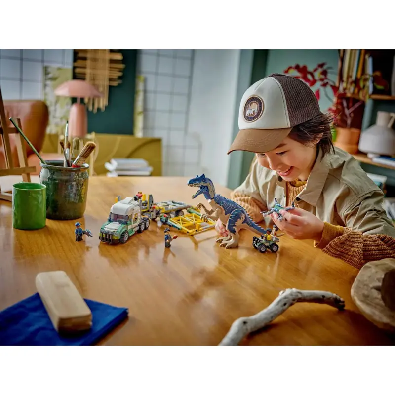 lego-jurassic-world-missoes-de-dinossauros-camiao-de-transporte-de-alossauro-76966-sumtek