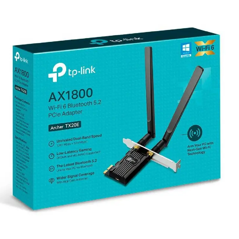 placa-de-rede-tp-link-archer-tx20e-ax1800-wi-fi-bluetooth-52-pci-express-sumtek