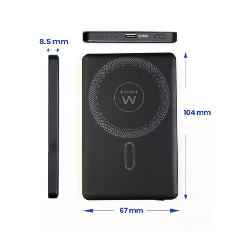 powerbank-ewent-ultraslim-5000mah-magsafe-pd-225w-preto-sumtek
