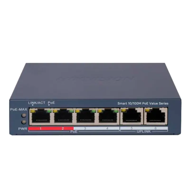 switch-hikvision-ds-3e1106p-eim-6-portas-45w-poe-10100mbps-sumtek