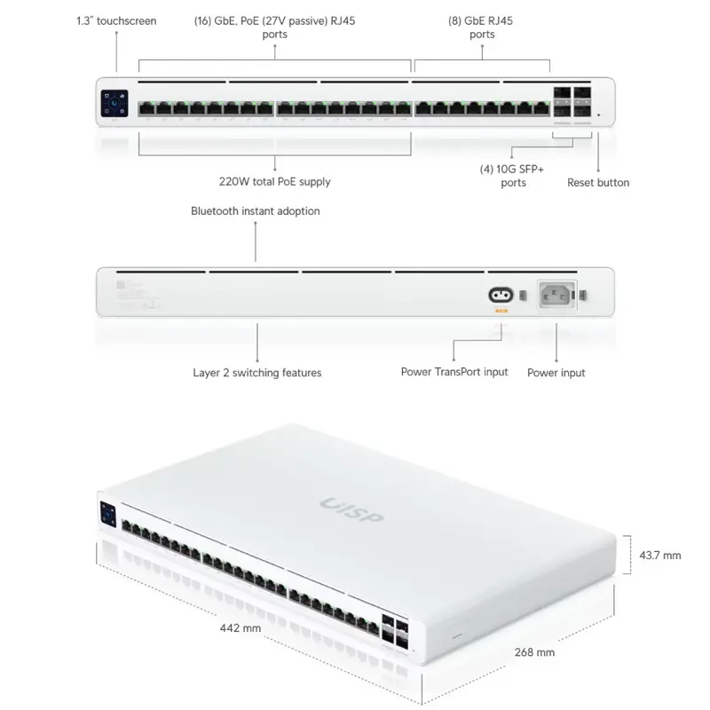 switch-ubiquiti-uisp-pro-l2-24-portas-220w-gbe-poe-sfp-branco-sumtek