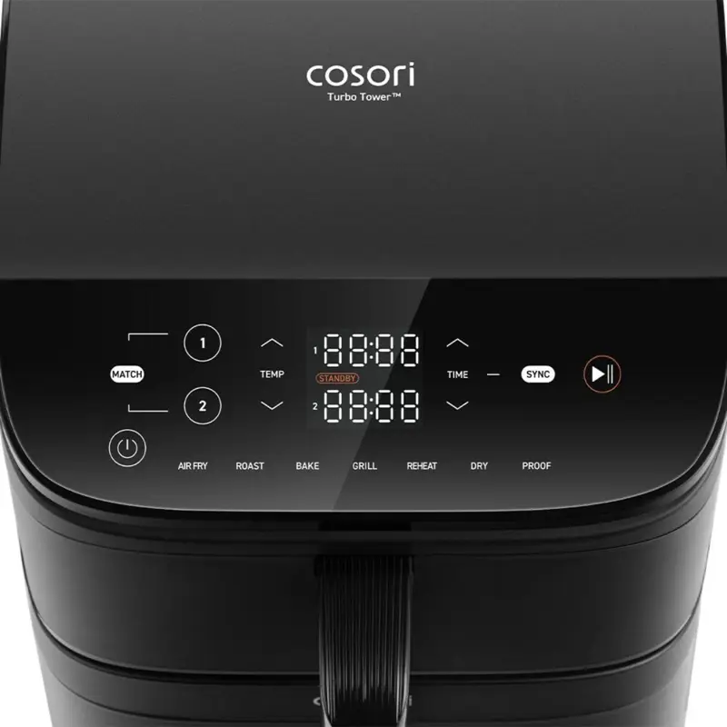 fritadeira-air-fryer-cosori-turbo-tower-pro-chef-edition-108l-2630w-preta-sumtek
